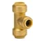 Quickfitting 1/2in Push-to-Connect x 1/2in Push-to-Connect x 3/8in Push-to-Connect Brass Reducing Tee Fitting LF8014R - alternate 3